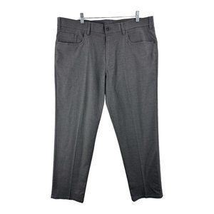 Kenneth Cole Mens Reaction Casual Pants Gray Heathered Pockets Knit 33x30 New